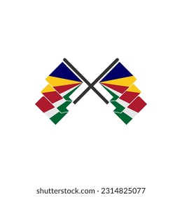 Seychelles flags icon set, Seychelles independence day icon set vector sign symbol