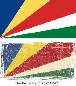 Seychelles grunge flag. Vector illustration.