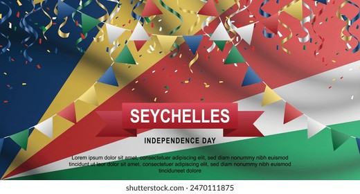 Seychelles Independence Day background. Vector illustration.