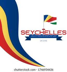 Seychelles independence day with flag vector
