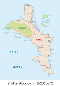 seychelles, mahe map