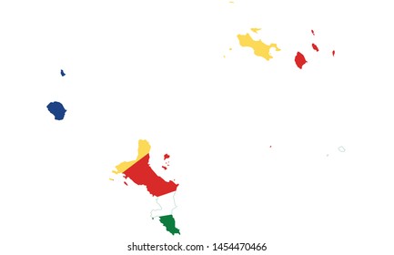 Seychelles map and flag combine 