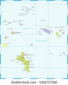 Seychelles Map - High Detailed Vector Illustration