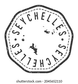 Seychelles Map Stamp Retro Postmark. Silhouette Postal Passport. Seal Round Vector Icon. Badge Vintage Postage Design.