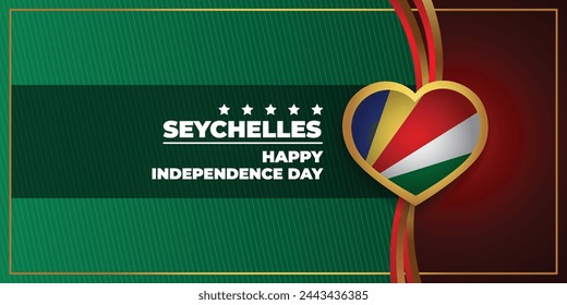 Seychelles National Day, celebration template banner vector Illustration