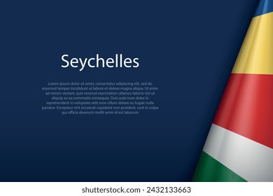 Seychelles national flag isolated on dark background with copyspace
