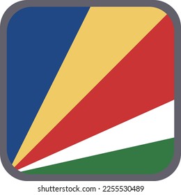 Vector de pabellón nacional de Seychelles Material de ilustración