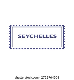 Ícone do vetor do selo postal das Seychelles em um fundo branco
Carimbo de correio vetorial sobre fundo branco