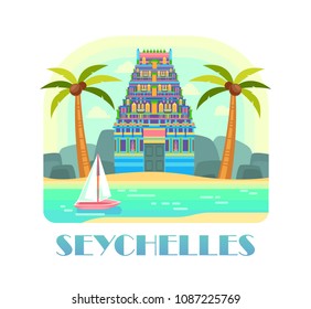 Seychelles resort with beach and ocean