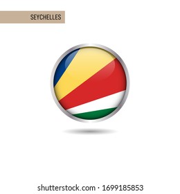 Seychelles round flag vector design template