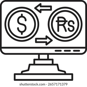 Seychelles Rupee Filled Style Icon Design