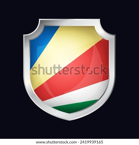 Seychelles Silver Shield Flag Icon