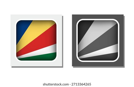 Icono de bandera redondeada de la plaza de Seychelles