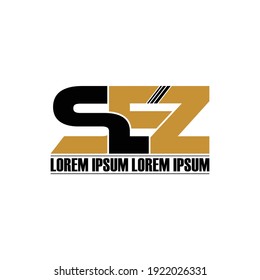 SEZ letter monogram logo design vector