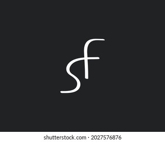 Monograma del logotipo de las letras abstractas de SF