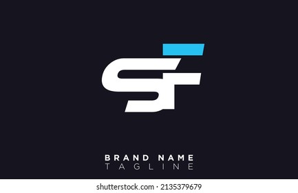 SF Alphabet letters Initials Monogram logo FS, S and F