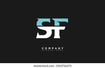 Letras alfabéticas SF Iniciales logotipo de monograma FS, S y F