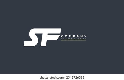 Letras alfabéticas SF Iniciales logotipo de monograma FS, S y F