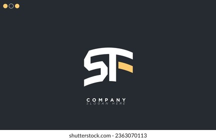 Letras alfabéticas SF Iniciales logotipo de monograma FS, S y F