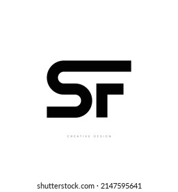 Sf Branding Letter Logo Design Concept Stock Vector (Royalty Free ...