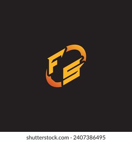SF combination letter unique initials logo esport for gaming team, youtube, twitch