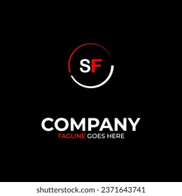 SF creative modern letters logo design template