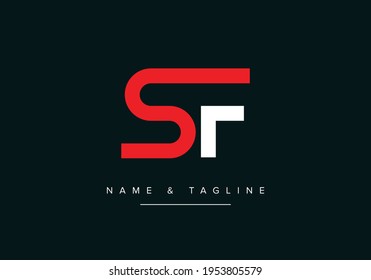 SF or FS Abstract initial monogram letter alphabet logo