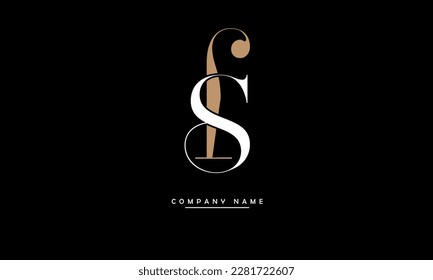 sf, fs Abstract Letters Logo Monogram