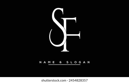 SF, FS Letras Abstractas Logo Monograma