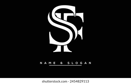 SF, FS Abstract Letters Logo Monogram