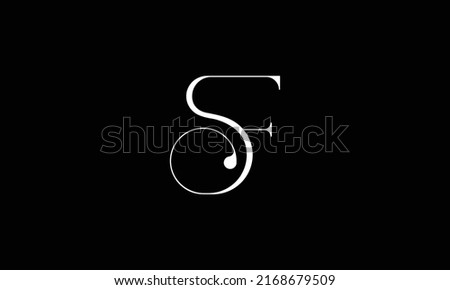 SF, FS Abstract Letters Logo Monogram Imagine de stoc © 