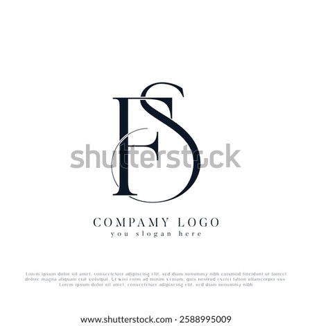 SF, FS,  abstract letters logo monogram