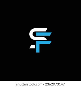 SF or FS abstract outstanding professional business awesome artistic branding company different colors illustration logo