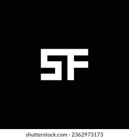 SF o FS abstracto sobresaliente negocio profesional asombroso marca artística empresa de diferentes colores ilustración logo