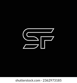 Abstrakte SF oder FS-Abstrakte herausragende professionelle Business-fantastische künstlerische Branding-Firma mit verschiedenen Farben Illustrationslogo