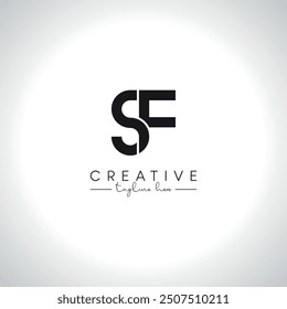 SF FS Alphabet Buchstaben Monogramm Logo Design. Ursprüngliche Vektorvorlage.