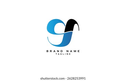 SF, FS, GF, FG, Abstract initial monogram letter alphabet logo design