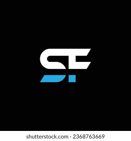 SF or FS letter design with different colour and illustration.      Abstract letter design. Logo or icon or monogram design.
