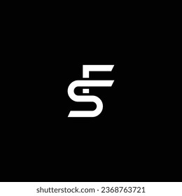 SF- oder FS-Briefdesign mit unterschiedlichen Farben und Illustrationen.      Abstraktes Briefdesign. Logo oder Symbol oder Monogramm-Design.