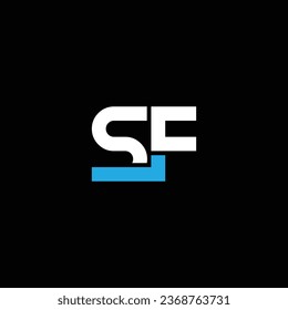 SF or FS letter design with different colour and illustration.      Abstract letter design. Logo or icon or monogram design.