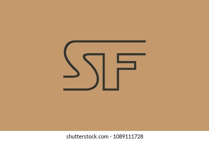 SF FS Letter Initial Logo Design Template
