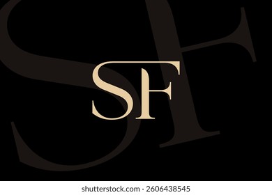 SF or FS letter logo icon design. Classic style luxury initials monogram.