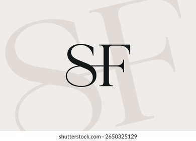 SF or FS letter logo icon design. Classic style luxury initials monogram.