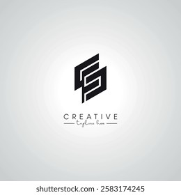 SF FS Letter Modern Artistic Alphabet Logo Design. Initial Based Vector Template.