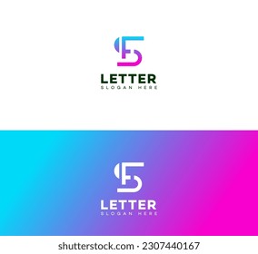 SF, FS letter modern branding logo