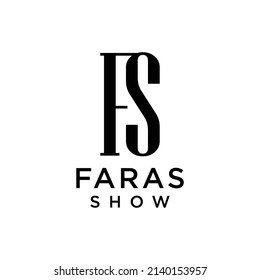 SF FS logo design. Vector illustration.