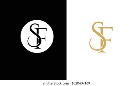 SF ,FS S, ,F  Abstract Letters Logo Monogram