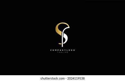 SF FS S AND F Abstract initial monogram letter alphabet logo design