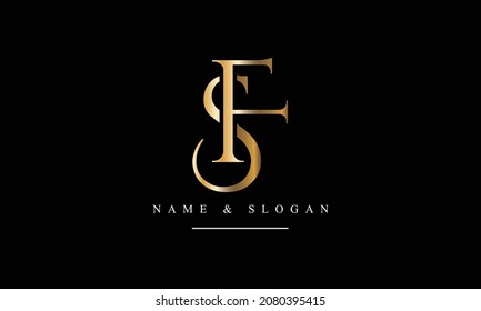 SF, FS, S, F abstract letters logo monogram