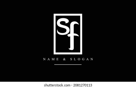 SF, FS, S, F abstract letters logo monogram
